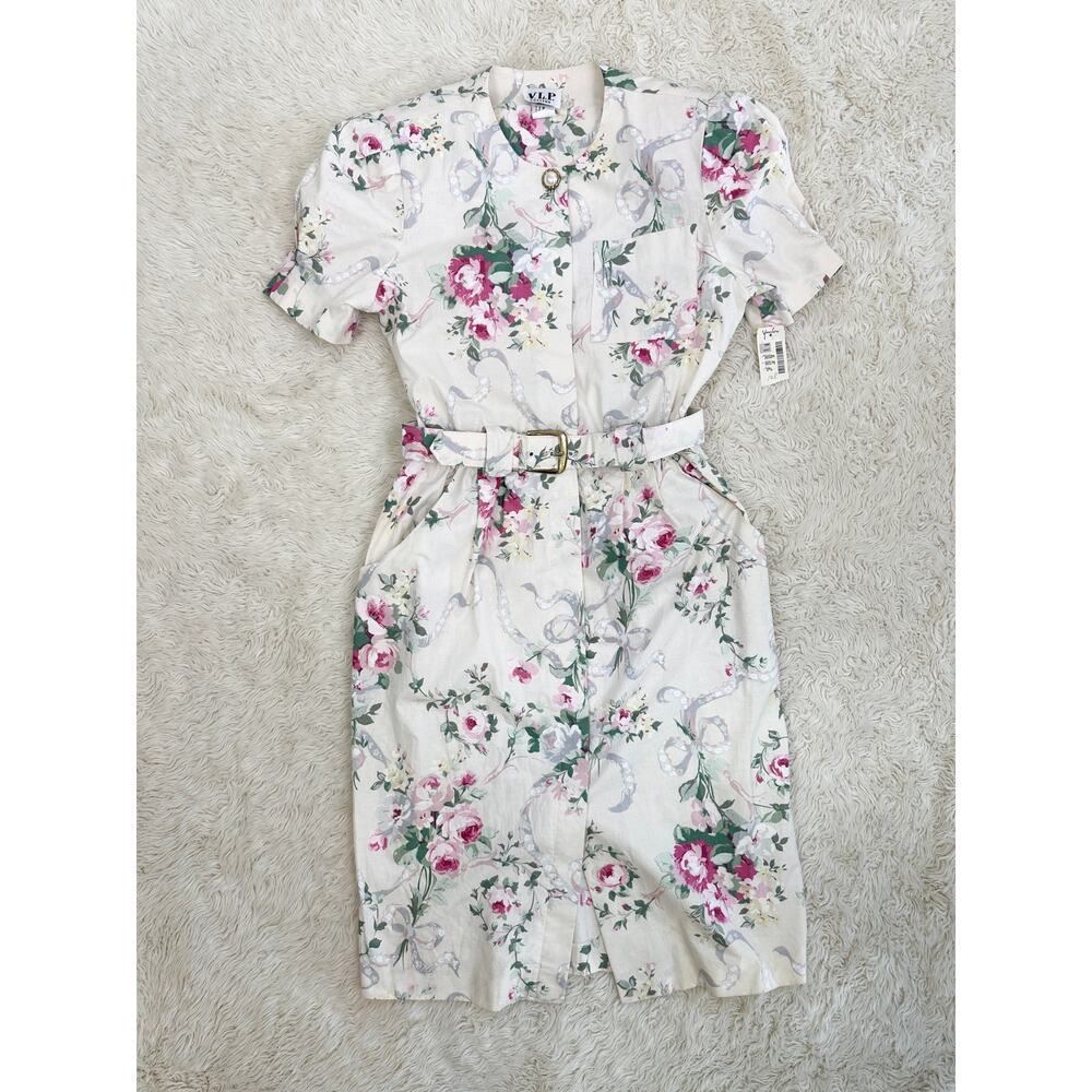 Vintage Deadstock Floral Pencil Dress size 12